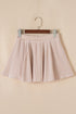 Corded Lantern Sleeve Top Ruffled Mini Skirt Two Piece Dress